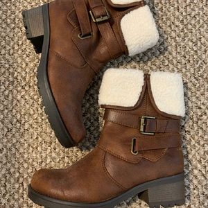 Sherpa ankle boots